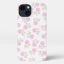 Fleurs iPhone 13 Slim Fit Coque, brillant