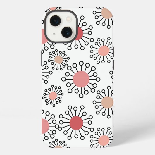 Etui iPhone 13 Fleurs MCM  (Verso)