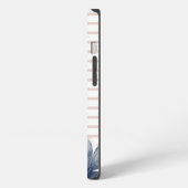 Etui iPhone 13 Fleurs Monogramme Rose (Côté gauche)
