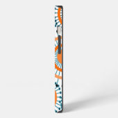 Etui iPhone 13 Fleurs orange (Côté gauche)