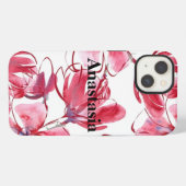 Etui iPhone 13 Fleurs roses cool et incroyables (Verso Horizontal)