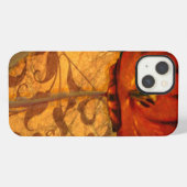 Etui iPhone 13 Fleurs Rouges I (Verso Horizontal)