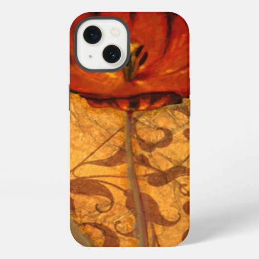 Etui iPhone 13 Fleurs Rouges I (Verso)