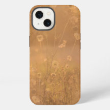 Fleurs sauvages avec éclat orange