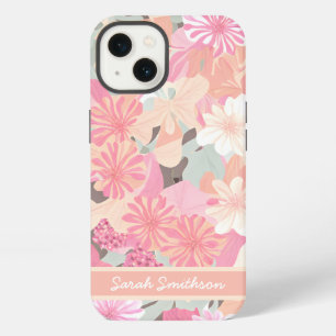 Etui iPhone 13 Fleurs sauvages roses corail Floral tendance Print