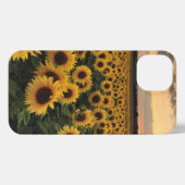 Etui iPhone 13 Fleurs | Terrain de tournesol (Verso Horizontal)