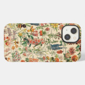 Etui iPhone 13 Fleurs Vintage (Verso Horizontal)