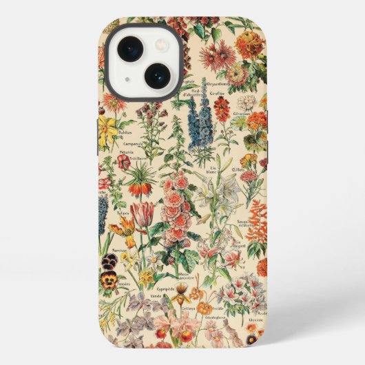 Etui iPhone 13 Fleurs Vintage (Verso)