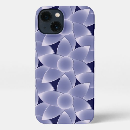 Etui iPhone 13 Fleurs violettes (Verso)