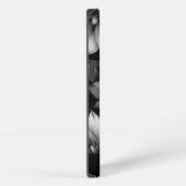 Etui iPhone 13 Floral noir et blanc (Côté droit)