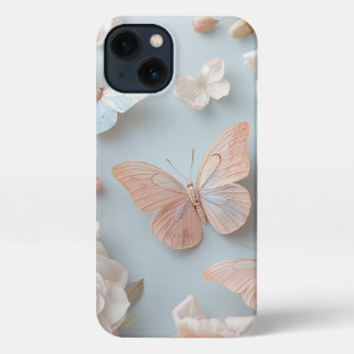 Etui iPhone 13 Floral Pastel Butterflies Phone Cover
