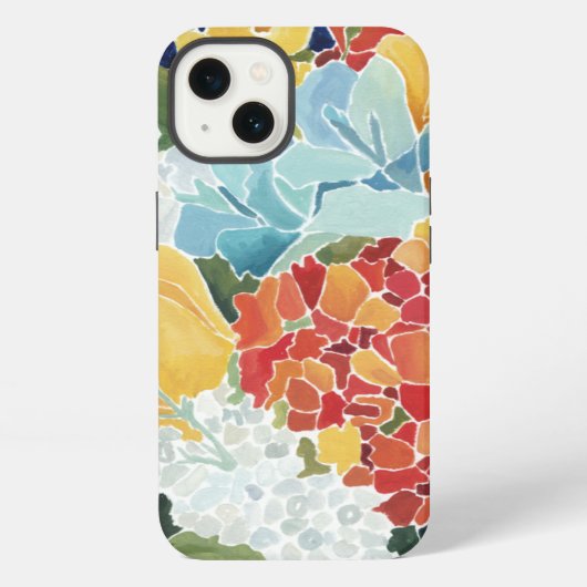 Etui iPhone 13 Florals II de minuit (Verso)