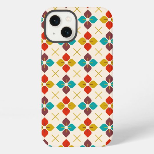 Etui iPhone 13 Flore rétro (Verso)