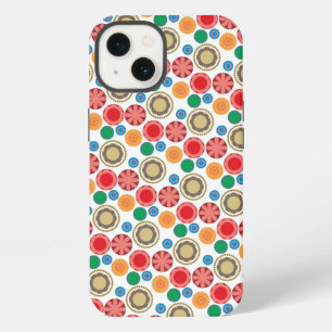 Etui iPhone 13 Flower Power en rangées 002