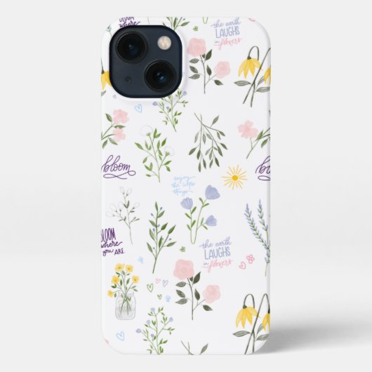Etui iPhone 13 Flower Power Floral iPhone 13 coque (Verso)