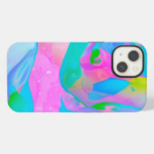 Etui iPhone 13 Fluide Néon Abstrait (Verso Horizontal)