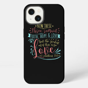 Etui iPhone 13 Foi Espérance Amour Christianisme Lettrage