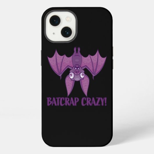 Etui iPhone 13 Folle Chauve-Souris de Bande Dessinée Dingue (Verso)