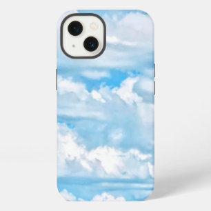 Etui iPhone 13 Fond de nuages ensoleillés heureux