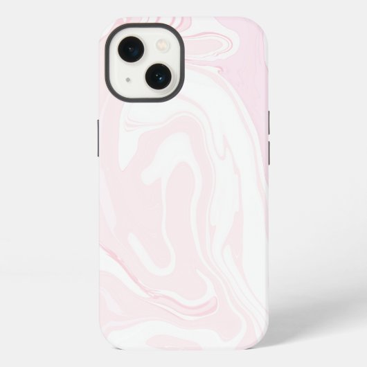 Etui iPhone 13 Fond élégant en marbre rose (Verso)
