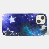 Etui iPhone 13 Fond spatial avec étoiles (Verso Horizontal)
