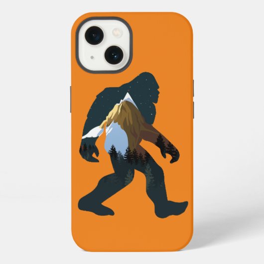 Etui iPhone 13 Forêt nocturne Bigfoot (Verso)