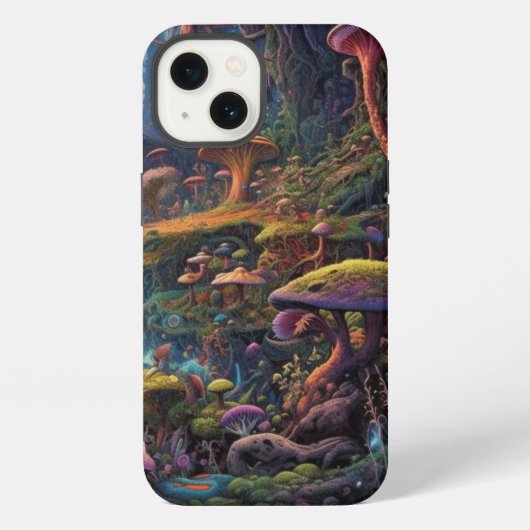 Etui iPhone 13 Forêt tripante avec créature étrange (Verso)