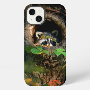 Etui iPhone 13 Forêts Raton laveur en train de regarder