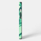 Etui iPhone 13 Formes vertes incurvées en acrylique, avec des nua (Côté gauche)