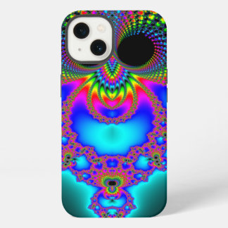 Etui iPhone 13 Fractowel moderne couleur néon art fractal