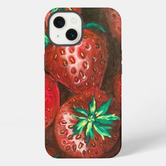 Etui iPhone 13 Fraise (Verso)