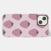 Etui iPhone 13 fraise, rose, fruit (Verso Horizontal)