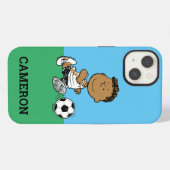 Etui iPhone 13 Franklin Jouer Au Football (Verso Horizontal)
