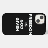 Etui iPhone 13 Freedom Is God Given (Verso Horizontal)
