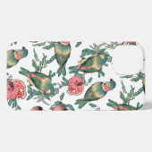 Etui iPhone 13 Fruits de grenade et Lovebirds Motif (Verso Horizontal)
