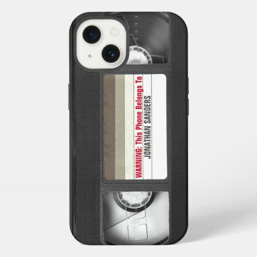 Etui iPhone 13 Funny VHS Tape with Name (Verso)