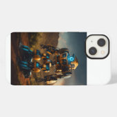 Etui iPhone 13 "Future Forge : Le Monde des Machines" (Verso Horizontal)