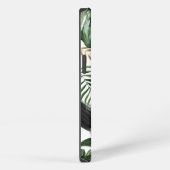 Etui iPhone 13 Future Mme feuille tropicale et typographie (Côté droit)