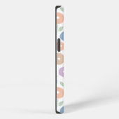 Etui iPhone 13 Fuzzy Flower Rpt Pattern Pastels on White (Côté droit)