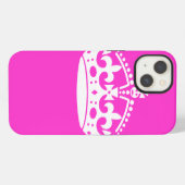 Etui iPhone 13 GARDEZ CALM CROWN sur Hot Pink Personnaliser This! (Verso Horizontal)