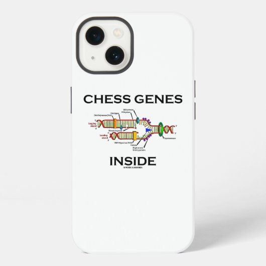 Etui iPhone 13 Gènes d'échecs à l'intérieur de l'humour de réplic (Verso)