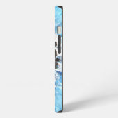 Etui iPhone 13 Géode cristal bleu tombé (Côté gauche)