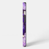 Etui iPhone 13 Géode d'agate violet tombé (Côté gauche)