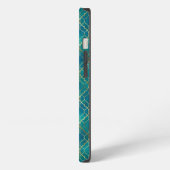 Etui iPhone 13 Géométrie émeraude dorée (Côté gauche)