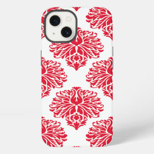 Etui iPhone 13 Géranium Damassé Élégant