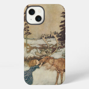 Etui iPhone 13 Gérda vintage et le renne par Edmund Dulac