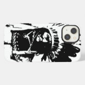 Etui iPhone 13 Geronimo noir et blanc (Verso Horizontal)