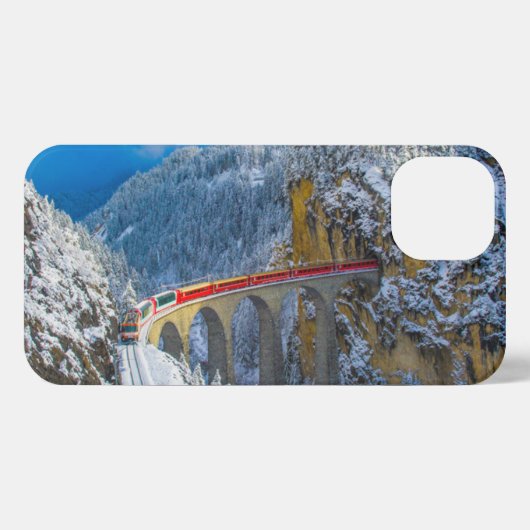 Etui iPhone 13 Glace et neige | Express Bernina, Suisse (Verso Horizontal)