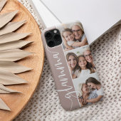 Etui iPhone 13 Glamma Script Grand-mère Photo Collage