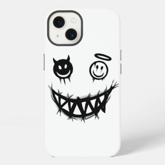 Etui iPhone 13 Goth Punk Épouvantable Effrayant Mignon Bouche Cou (Verso)